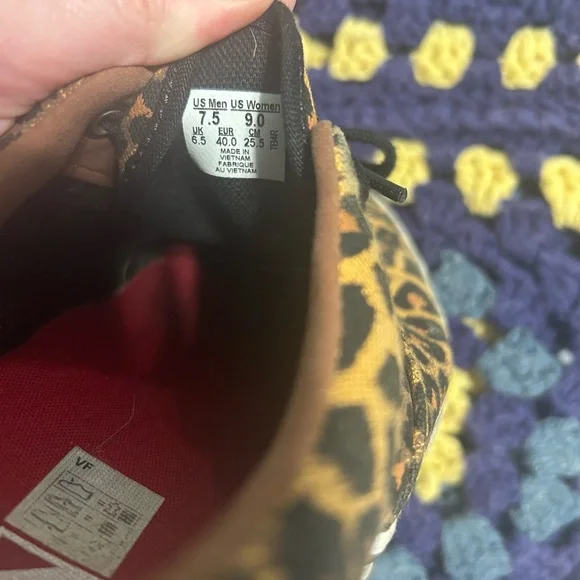 Vans Brown and Black Leopard Print Sneakers - Picture 4 of 4
